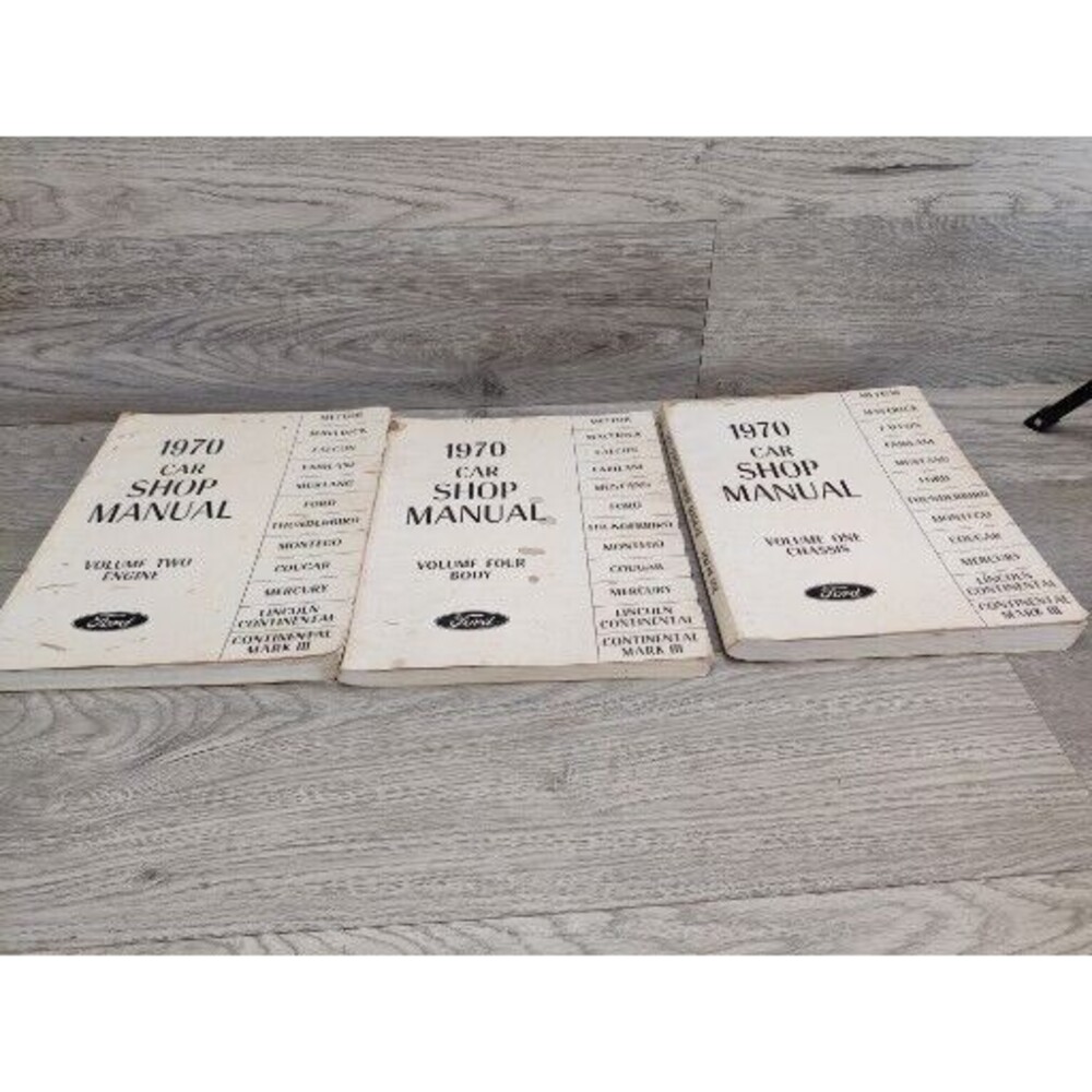 1970 Ford Car Shop Manuals Vol. 1, 2, 4. Mustang, Thunderbird, Cougar and more.